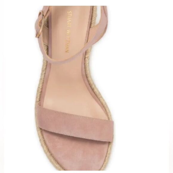 Stuart Weitzman Teddi Wedge Heel Leather Espadrille Sandals NEW Size 11 - Picture 4 of 9